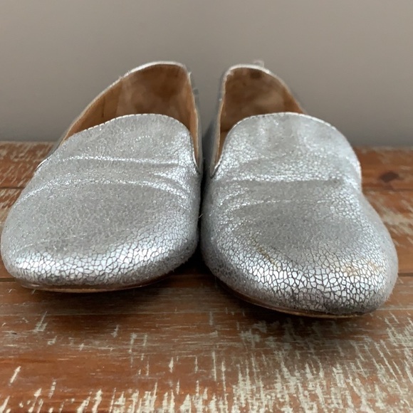 J Crew silver metallic loafer flats - Picture 4 of 11